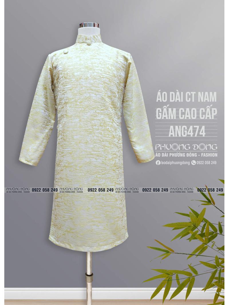 Áo Dài Cách Tân Nam Gấm ANG474 Áo Dài Cách Tân Nam Gấm ANG474